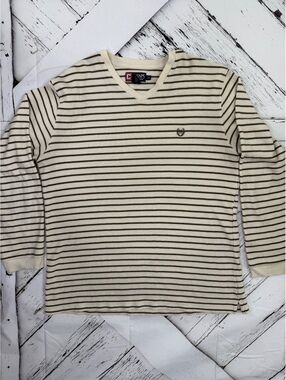 Vintage Retro Chaps Ralph Lauren striped ribbed long-sleeve sweater Men’s Large
